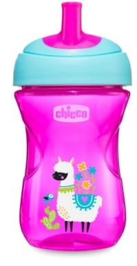 Chicco Παιδικό Ποτηράκι Perfect από Πλαστικό Ροζ 200ml για 12m+, 266ml