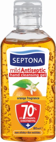 Septona Αντισηπτικό Gel Καθαρισμού Χεριών Πορτοκάλι 80ml