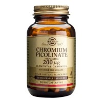 Solgar Chromium Picolinate 200μg Συμπλήρωμα Διατροφής για Έλεγχο του Σακχάρου στο Αίμα, 90sveg.caps