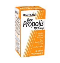 HEALTH AID BEE PROPOLIS Συμπλήρωμα Διατροφής με Πρόπολη για Ενίσχυση του Ανοσοποιητικού με Αντιμικροβιακές & Αντισηπτικές Ιδιότητες, 60tabs1000Mg