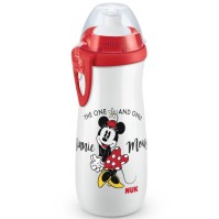 Nuk Παγουράκι Minnie με Καπάκι από Σιλικόνη 36m+ 450ml Λευκό