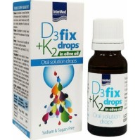 Intermed – D3+K2 Fix Drops in Olive Oil Oral Drops Συμπλήρωμα Διατροφής για το Ανοσοποιητικό σε Υγρή Μορφή 12ml